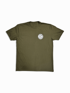 OD Green Stripped Logo Tee